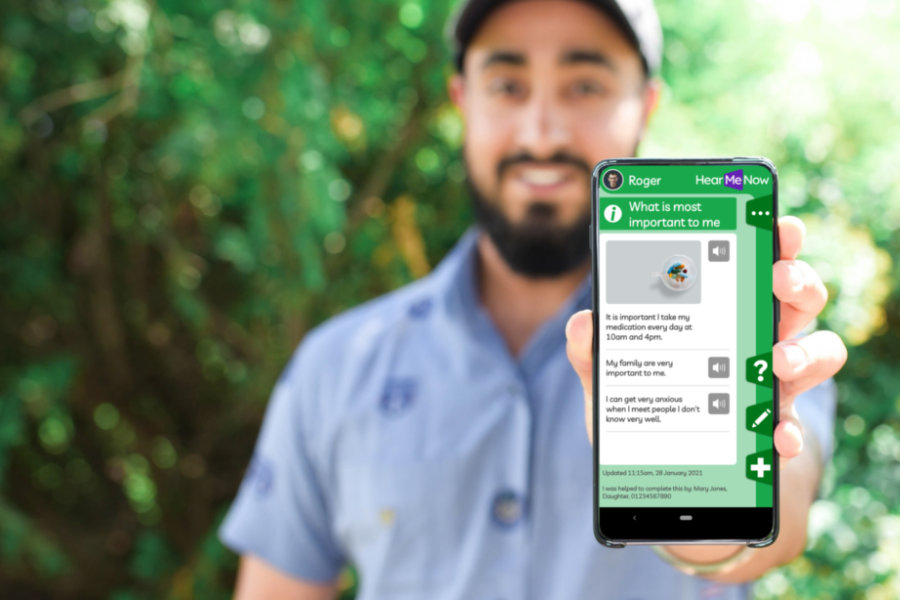 A man holding a phone